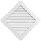 Ekena Millwork Diamond Surface Mount PVC Gable Vent: Functional, w/ 3-1/2"W x 1"P Standard Frame, 40"W x 40"H GVPDI40X4001SF - alternate 1